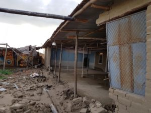 Vivienda destruida por El Niño Costero en Piura (Perú)