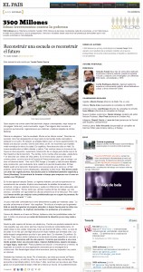 Artículo en El País sobre el proyecto en Haití