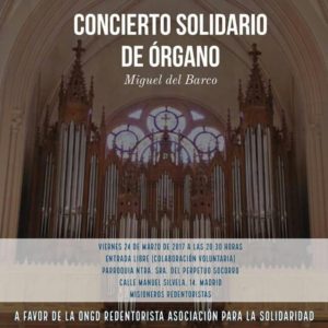 Concierto Solidario de Órgano en el PS de Madrid