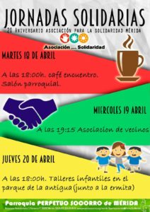 Cartel de las Jornadas Solidarias en AS Mérida